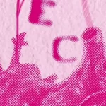 Banner con tonos rosados de la exposición Egresadas 2025