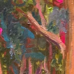 Banner con obra de la exposición Komütuwe