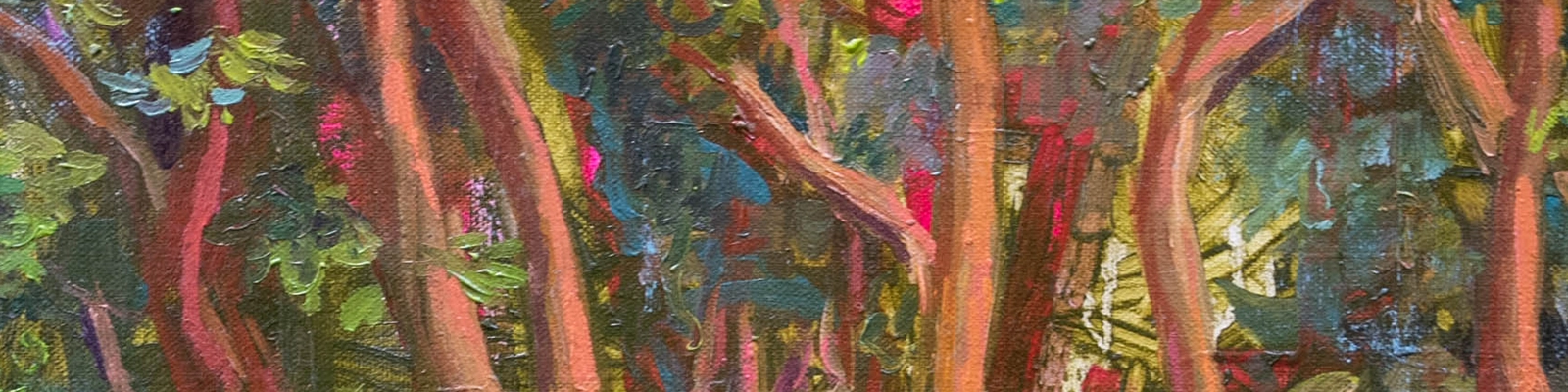 Banner con obra de la exposición Komütuwe